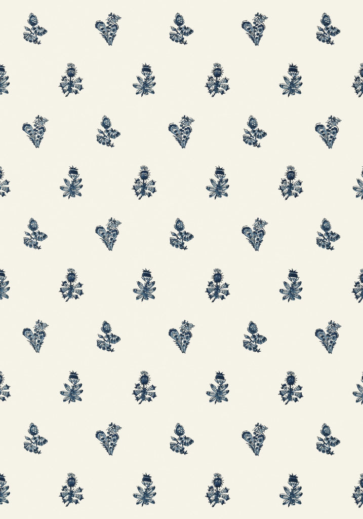 Thibaut JOUY Navy on Cream Wallpaper