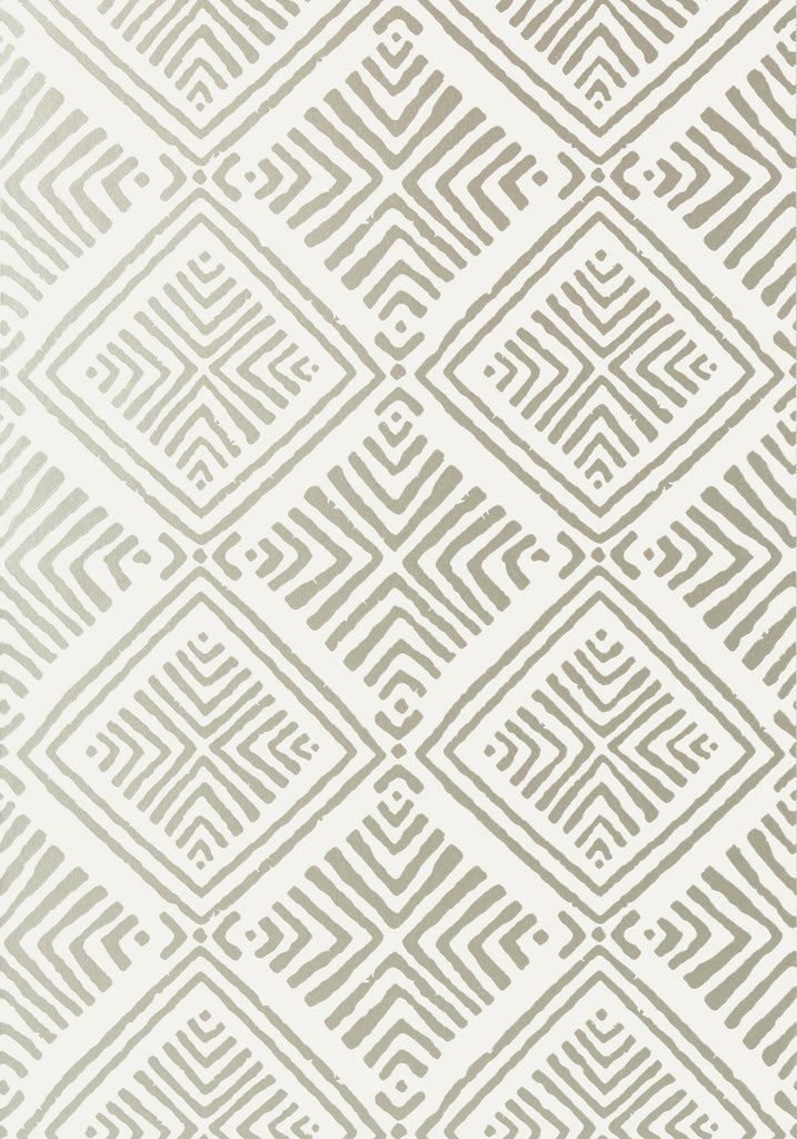 Thibaut DONAVIN DIAMOND Metallic Pewter Wallpaper