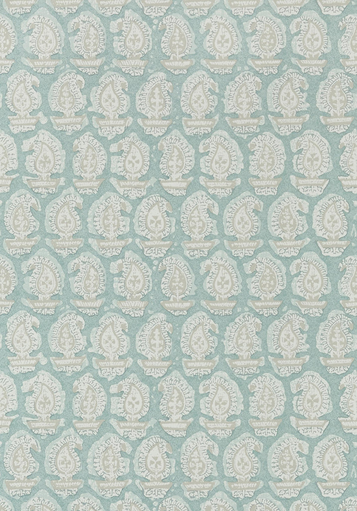 Thibaut GADA PAISLEY Robin's Egg Wallpaper