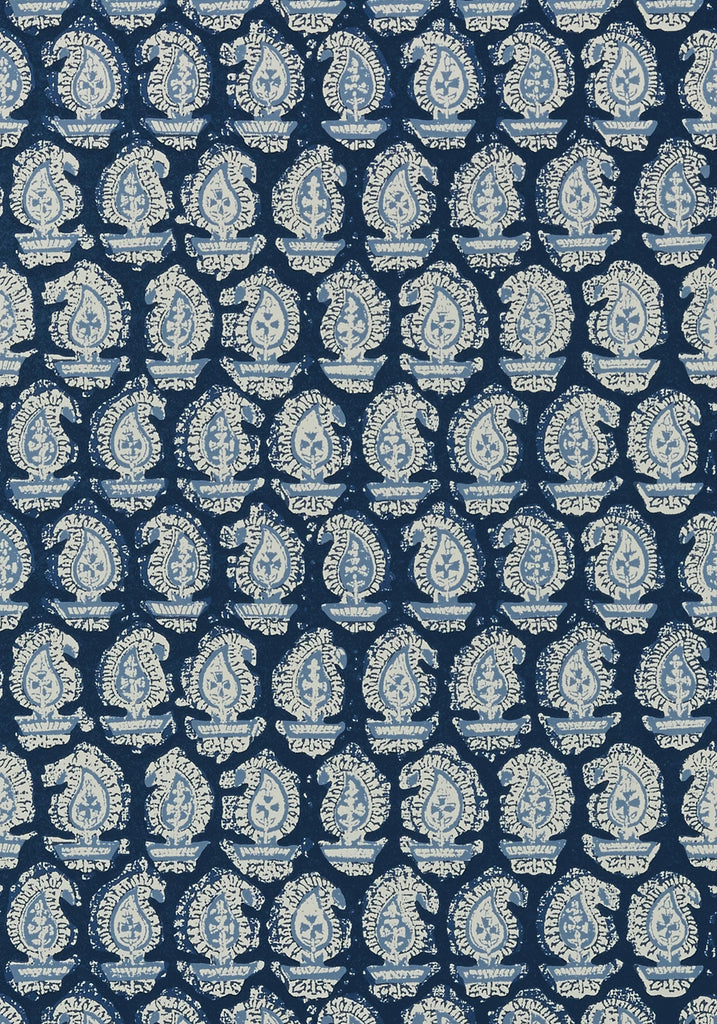 Thibaut GADA PAISLEY Navy Wallpaper