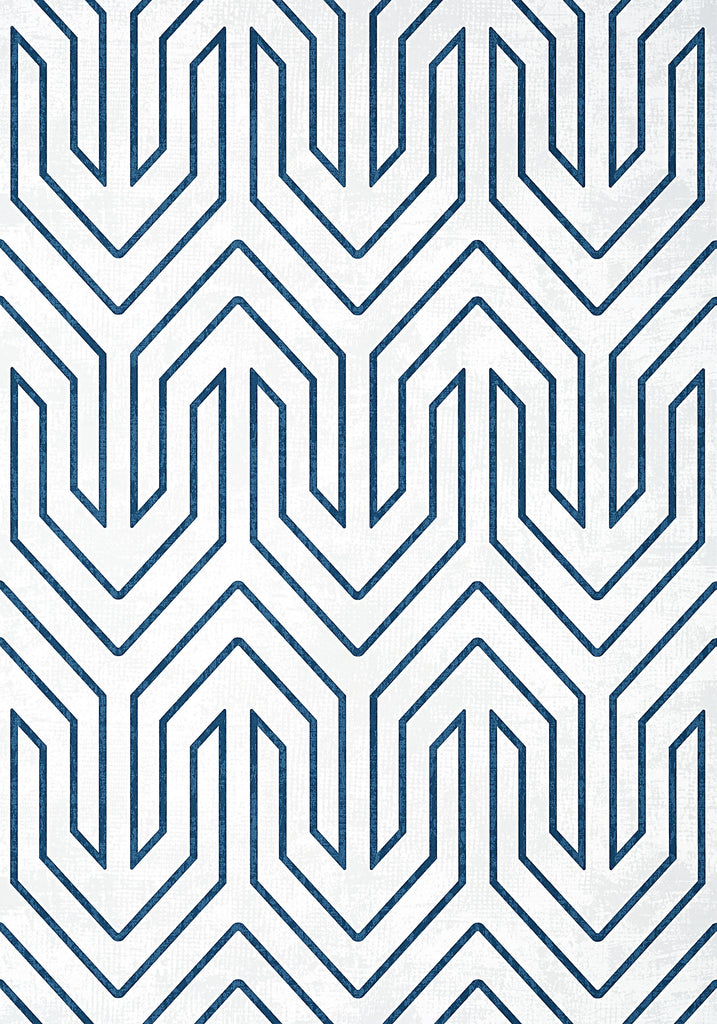 Thibaut COLBURN CHEVRON Navy Wallpaper