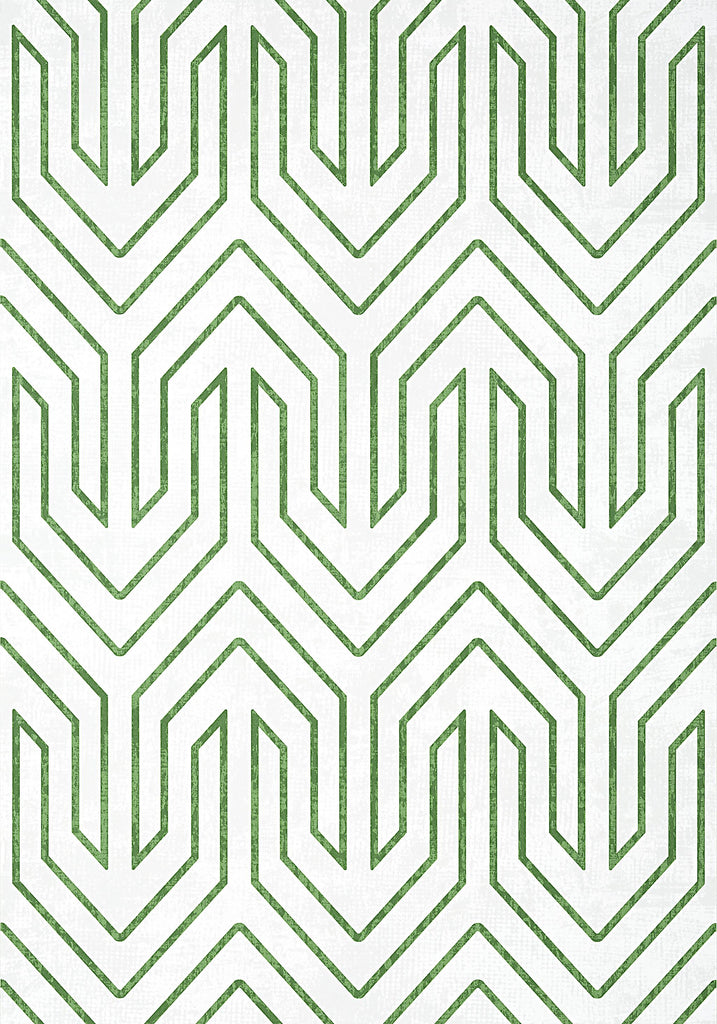 Thibaut COLBURN CHEVRON Emerald Green Wallpaper