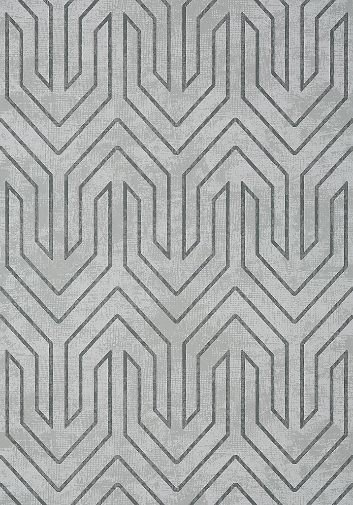 Thibaut COLBURN CHEVRON Charcoal Wallpaper