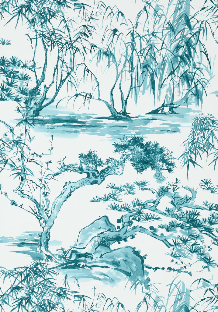 Thibaut KYOTO Robin's Egg Wallpaper