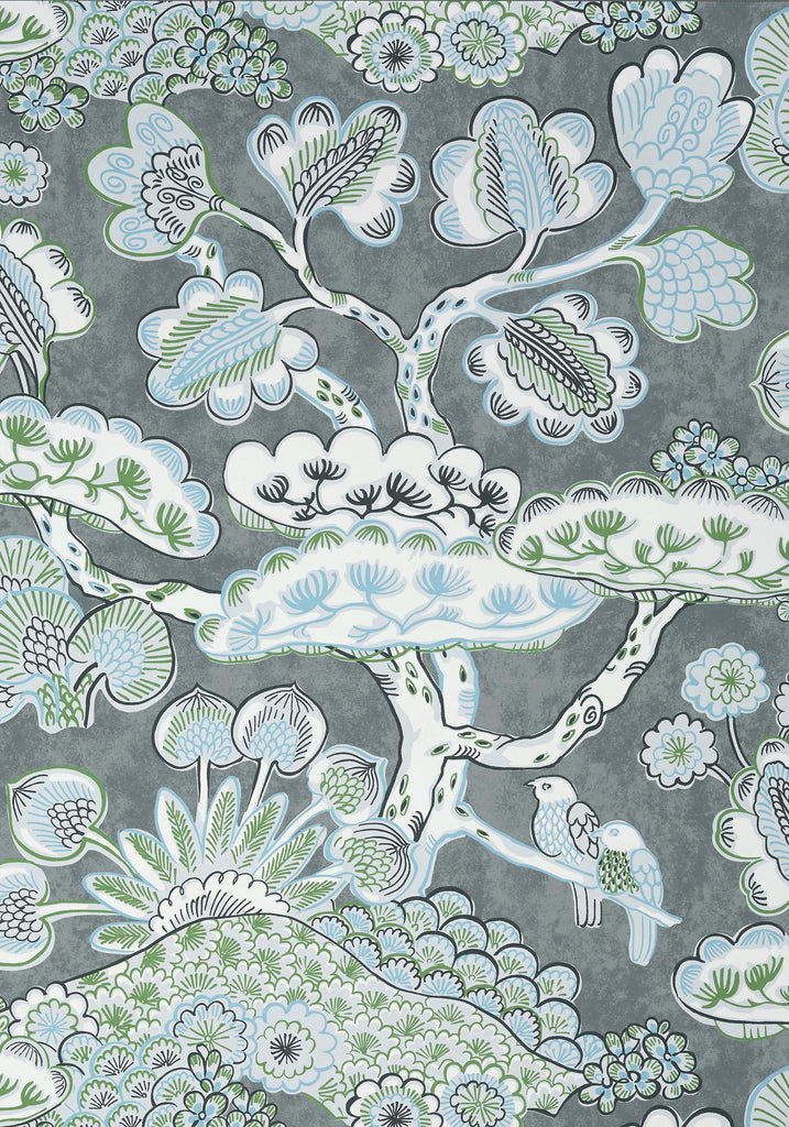 Thibaut TREE HOUSE Grey Wallpaper