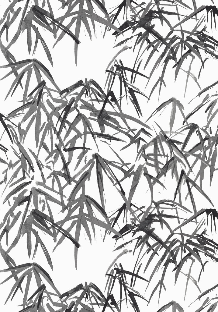 Thibaut KYOTO LEAVES Black Wallpaper