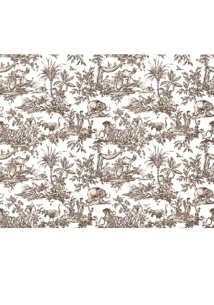 Thibaut ANTILLES TOILE Brown Wallpaper