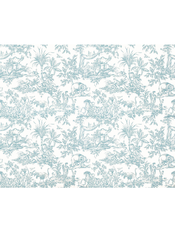 Thibaut ANTILLES TOILE Spa Blue Wallpaper