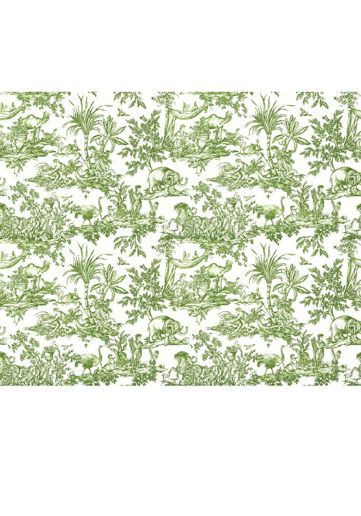 Thibaut ANTILLES TOILE Green Wallpaper