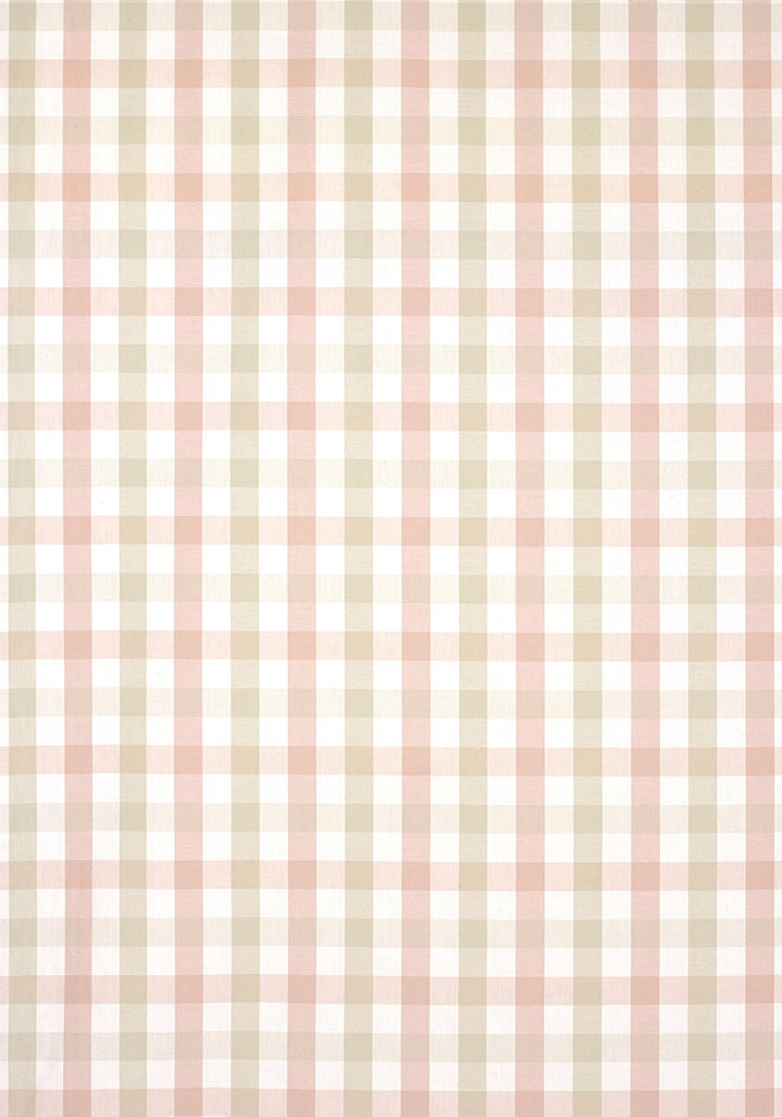 Anna French SAYBROOK CHECK Pink and Beige Fabric