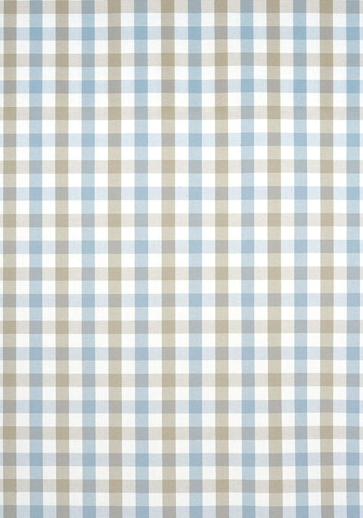 Anna French SAYBROOK CHECK Spa Blue and Beige Fabric