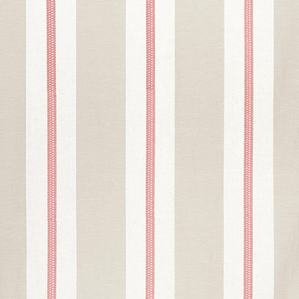 Anna French ALDEN STRIPE EMBROIDERY Rose Fabric