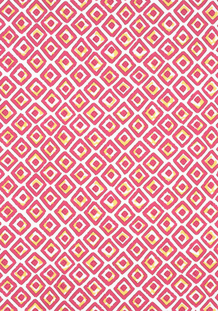 Thibaut INDIAN DIAMOND Pink Fabric