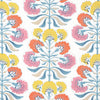 Thibaut Tybee Tree Coral And Yellow Fabric