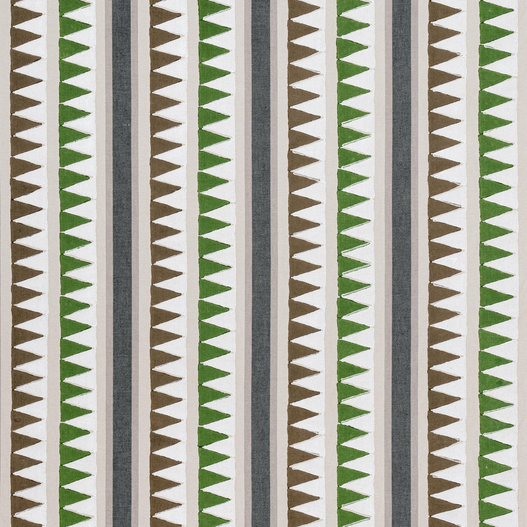 Thibaut LOMITA STRIPE Black and Green Fabric