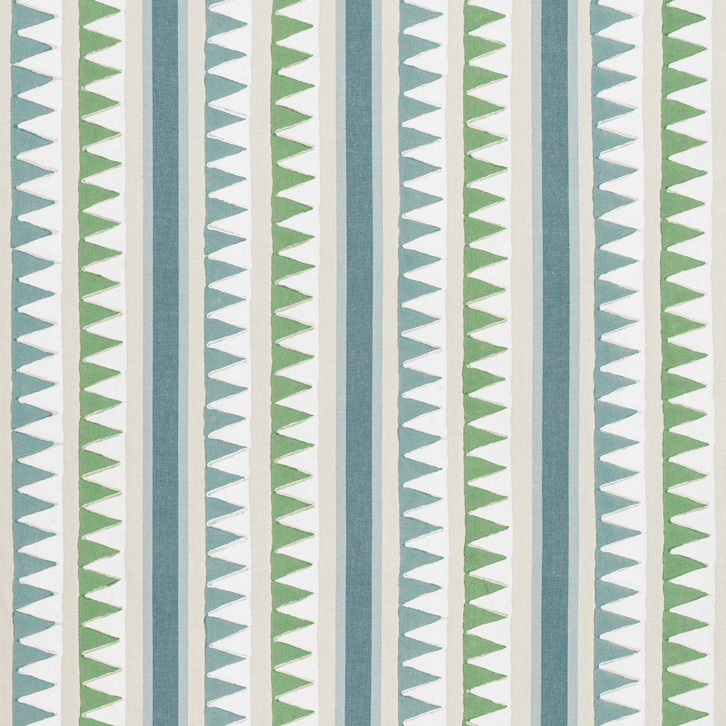 Thibaut LOMITA STRIPE Green and Blue Fabric