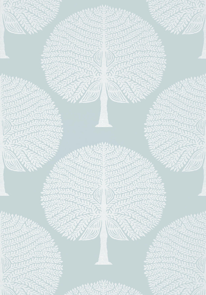 Thibaut MULBERRY TREE Spa Blue Wallpaper