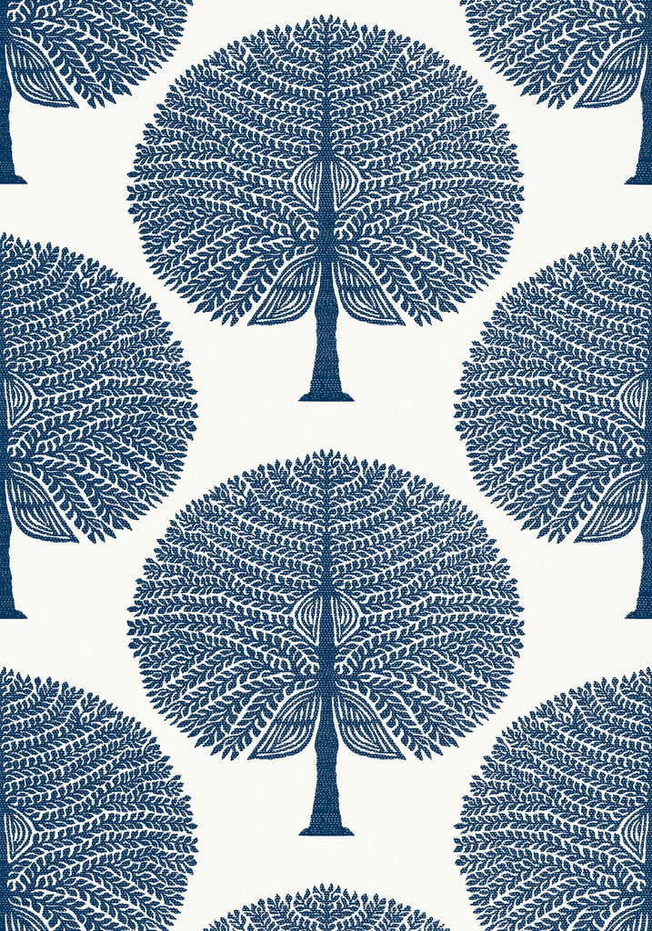 Thibaut MULBERRY TREE Navy Wallpaper