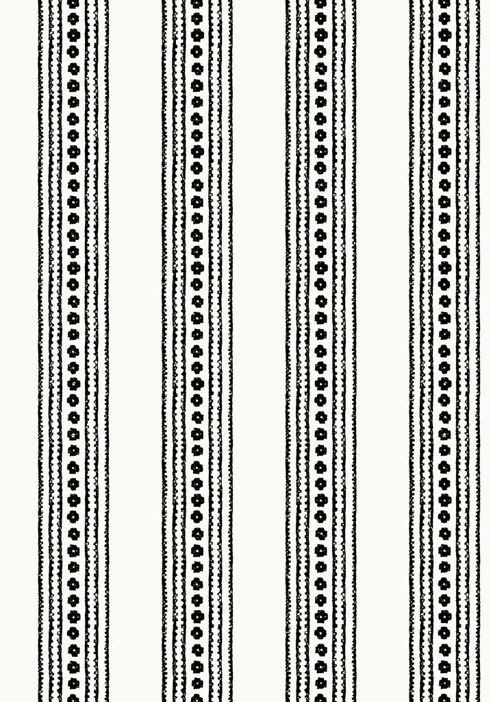 Thibaut NEW HAVEN STRIPE Black Wallpaper