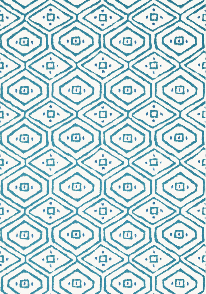 Thibaut PASS-A-GRILLE Turquoise Wallpaper