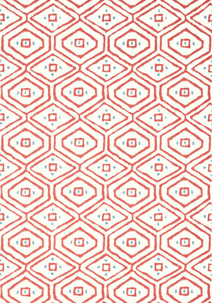 Thibaut PASS-A-GRILLE Coral Wallpaper