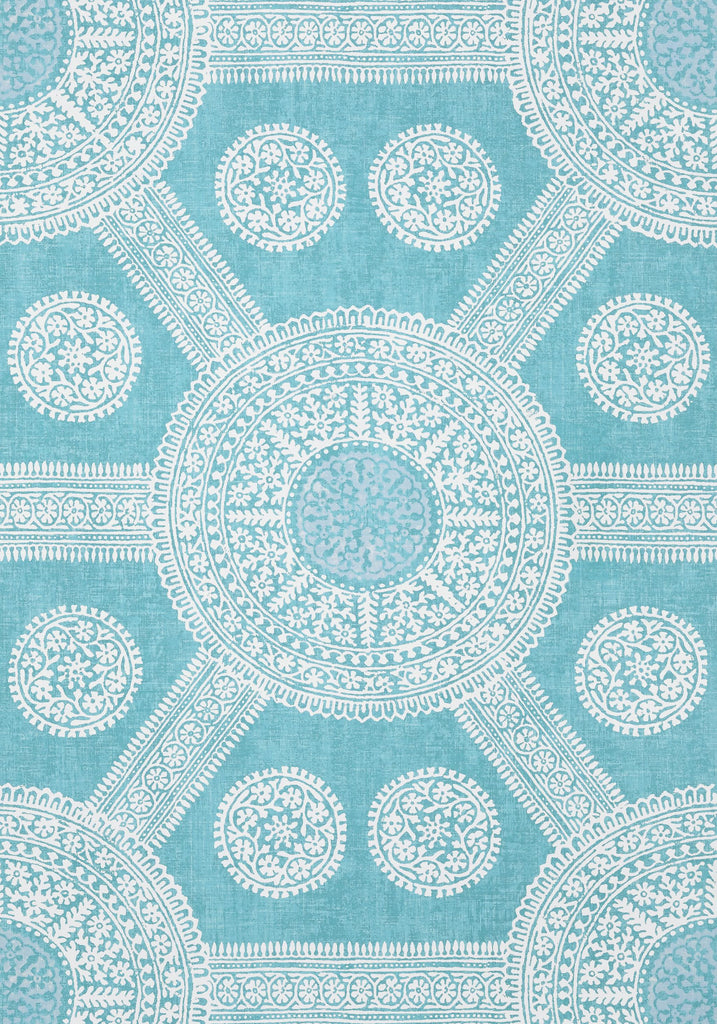 Thibaut STONINGTON Turquoise Wallpaper