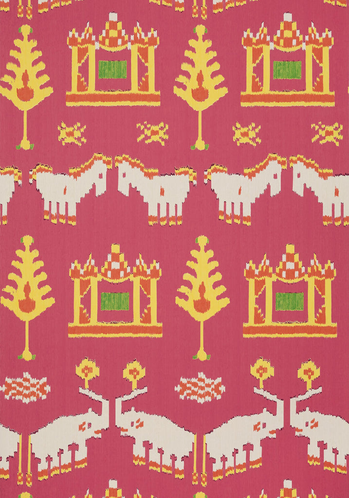 Thibaut KINGDOM PARADE Pink Wallpaper