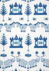 Thibaut Kingdom Parade Blue And White Wallpaper