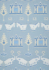 Thibaut Kingdom Parade Spa Blue Wallpaper