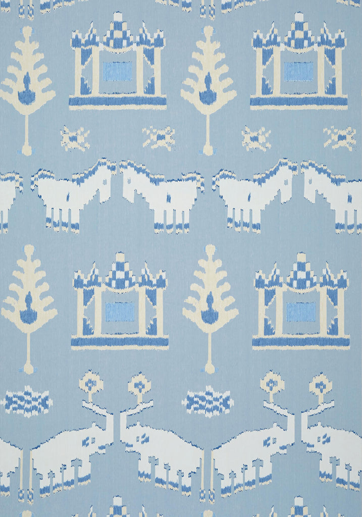 Thibaut KINGDOM PARADE Spa Blue Wallpaper