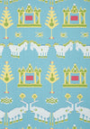 Thibaut Kingdom Parade Turquoise Wallpaper