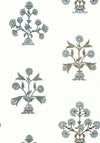 Thibaut Indian Flower Spa Blue Wallpaper