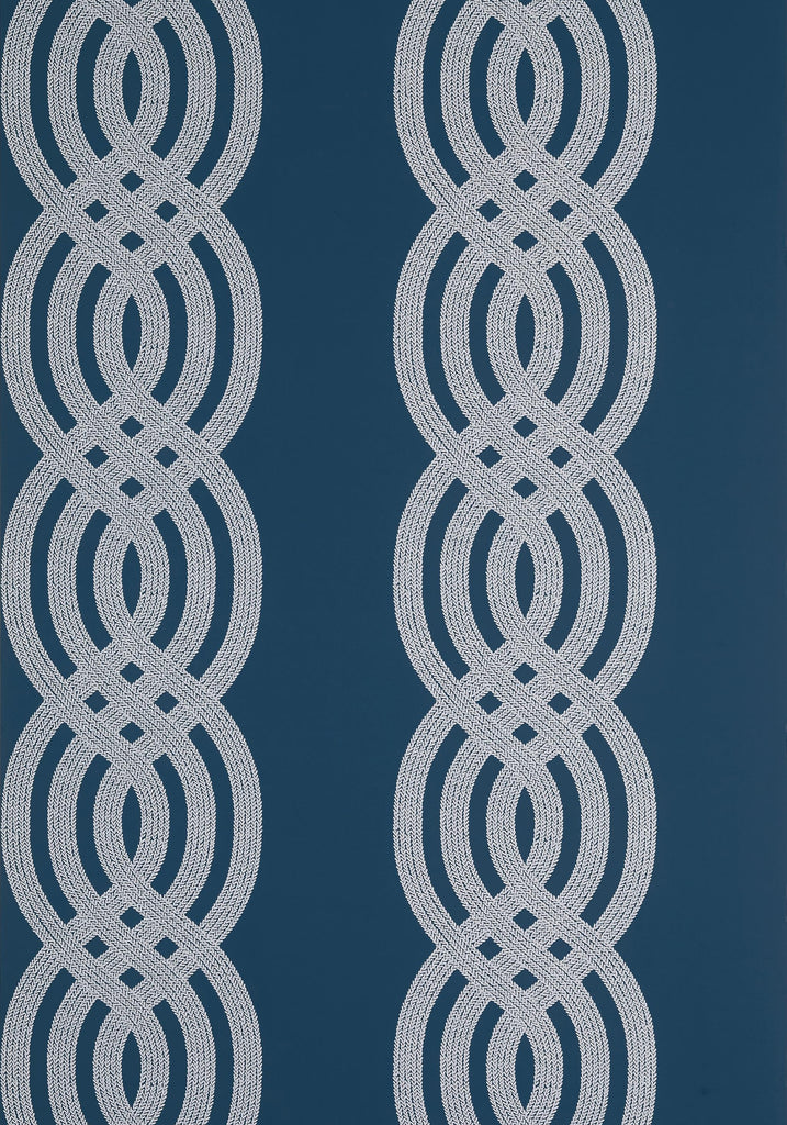 Thibaut BRAID Navy Wallpaper