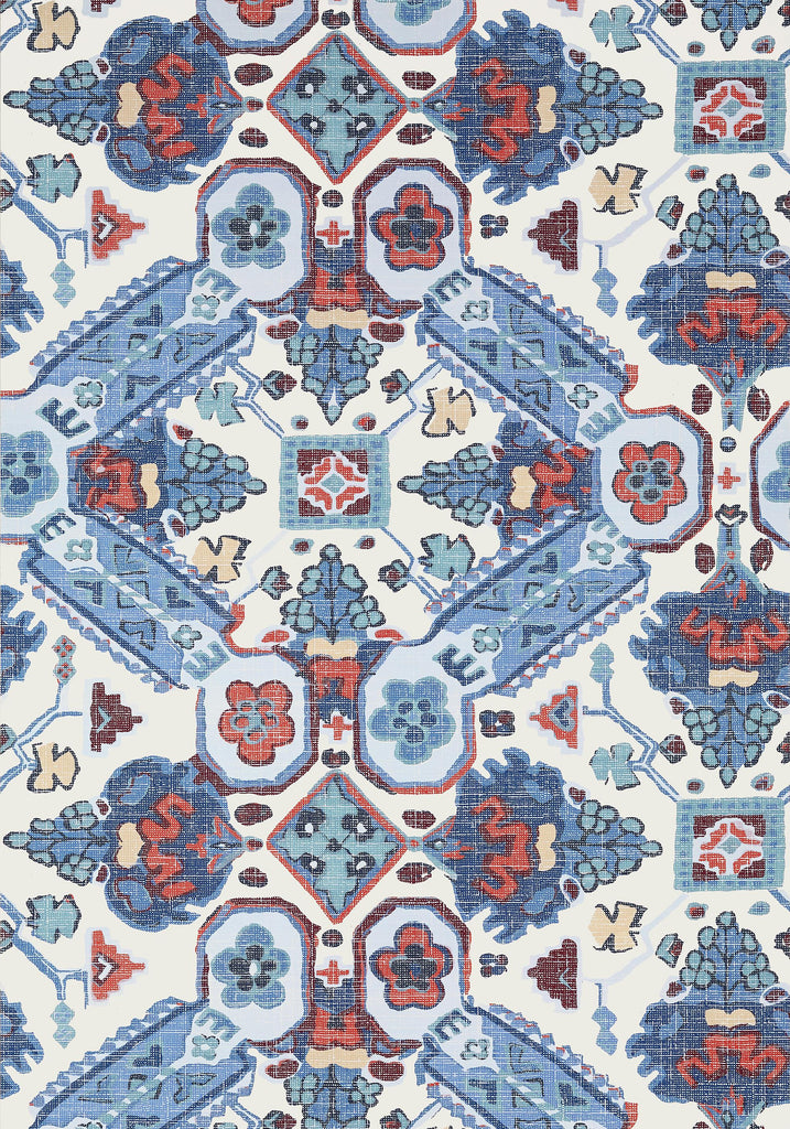 Thibaut PERSIAN CARPET Blue and White Wallpaper