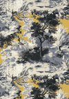 Thibaut Lincoln Toile Yellow And Grey Wallpaper