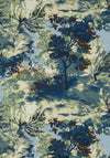 Thibaut Lincoln Toile Navy And Teal Wallpaper