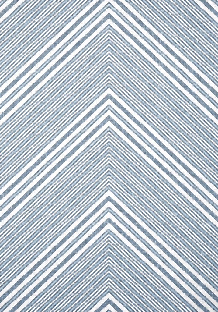 Thibaut ELEVATION Blue and White Wallpaper