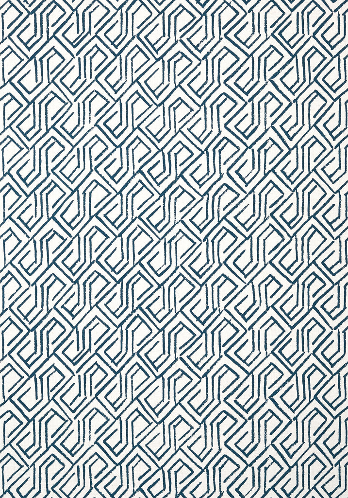 Thibaut TORTONA Navy and White Wallpaper