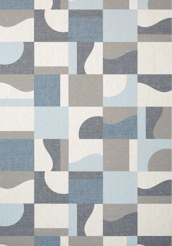 Thibaut COLORED BLOCKS Blue Wallpaper