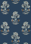 Thibaut Lily Flower Navy Wallpaper