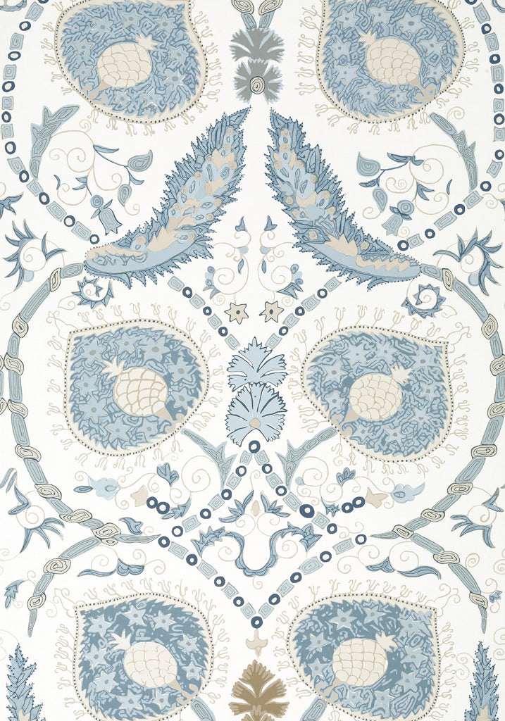 Thibaut LEWIS Spa Blue Wallpaper