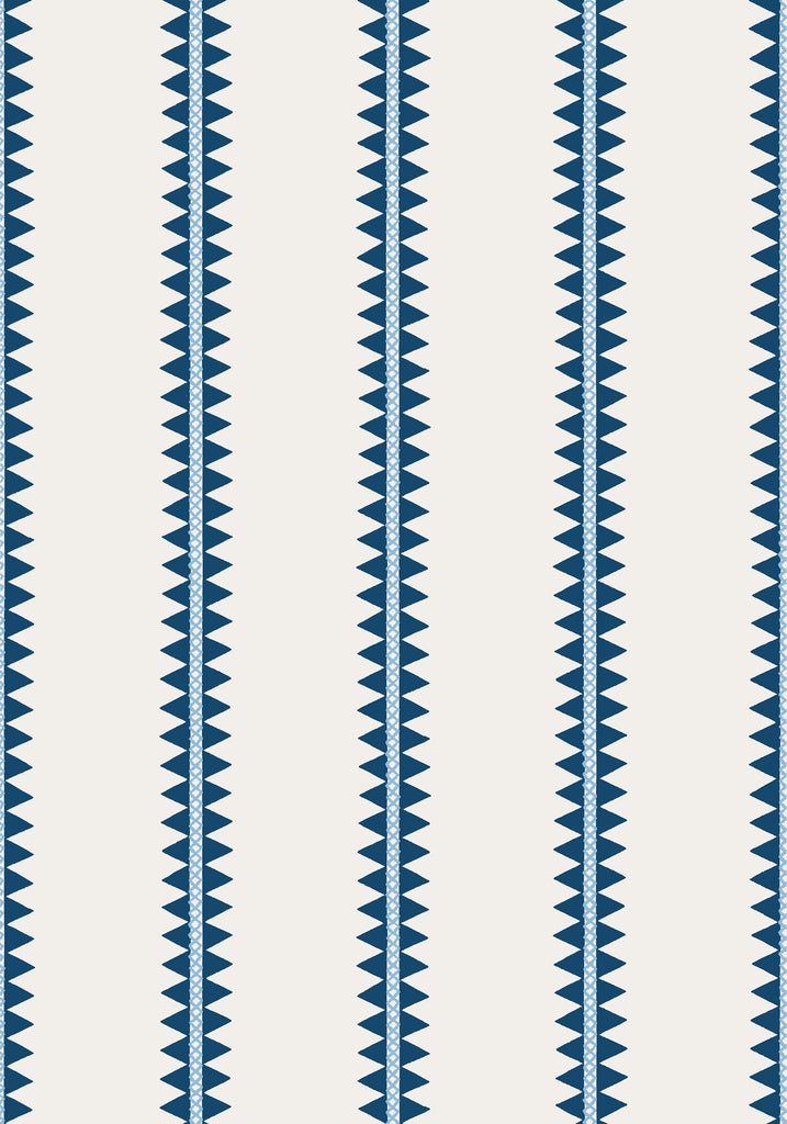 Thibaut RENO STRIPE Navy Wallpaper