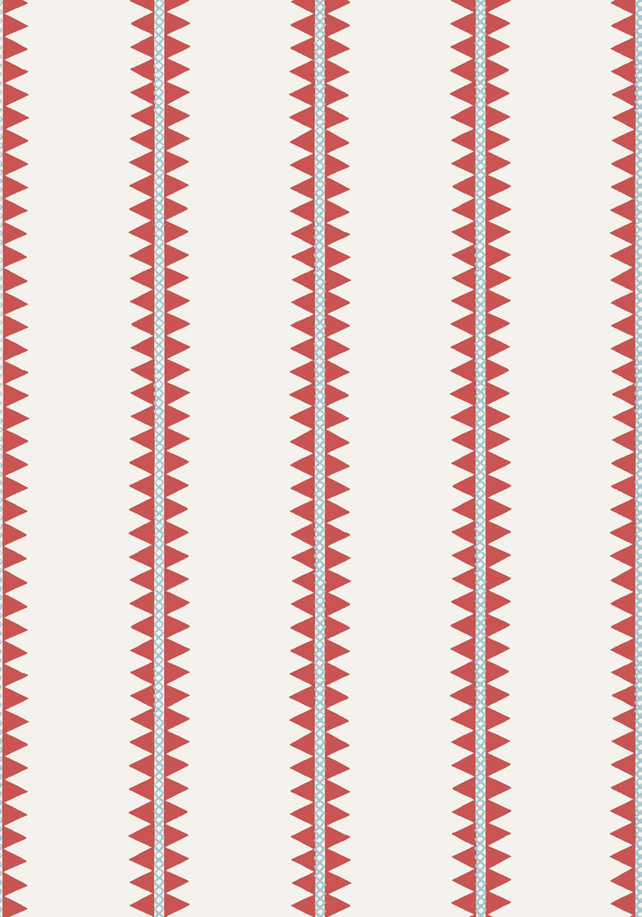 Thibaut RENO STRIPE Coral Wallpaper