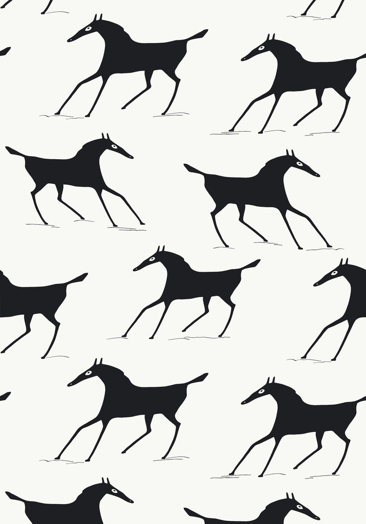 Thibaut MARLBOROUGH DOWNS Black and White Wallpaper