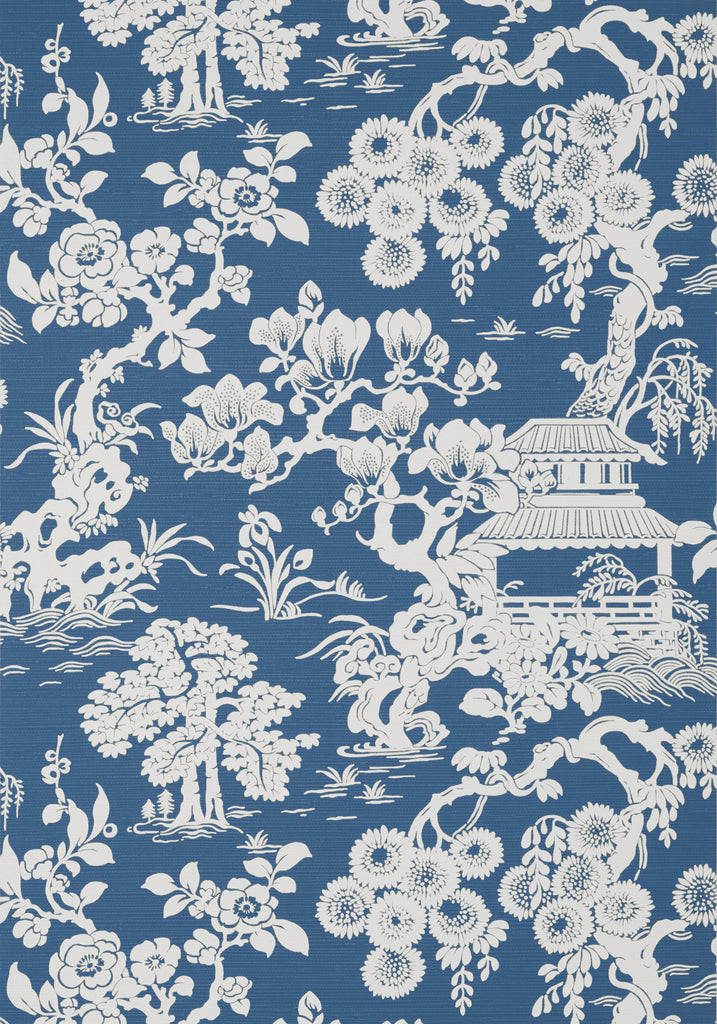 Thibaut JAPANESE GARDEN Wedgewood Wallpaper