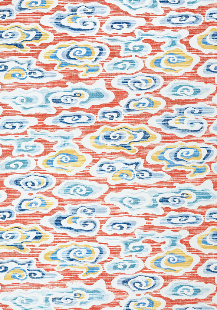 Thibaut CLEAR CLOUDS Coral Wallpaper