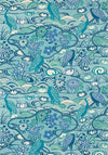 Thibaut Heron Stream Turquoise Wallpaper