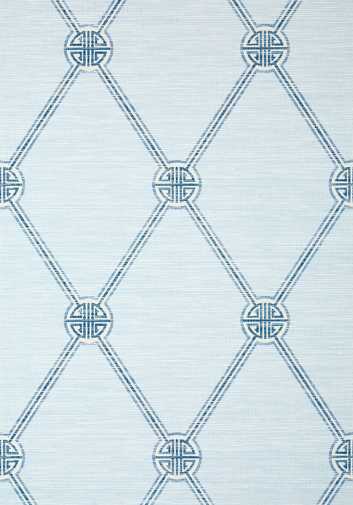 Thibaut TURNBERRY TRELLIS Spa Blue Wallpaper