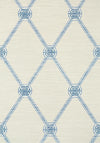 Thibaut Turnberry Trellis Beige And Blue Wallpaper