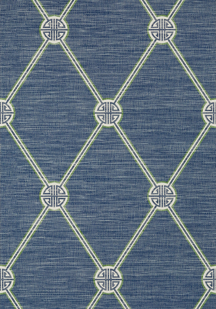 Thibaut TURNBERRY TRELLIS Navy Wallpaper